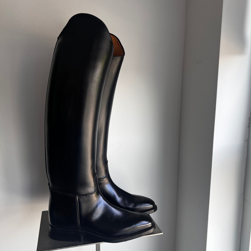 Konigs Riding Boots Womens 6 Black Leather Tall Dressage Equestrian West Germany